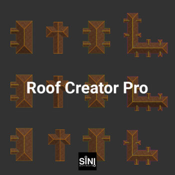 Screenshot image of the SiNi 3ds Max script Roof Creator Pro.